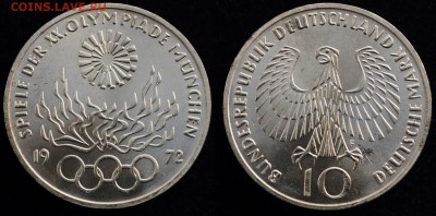 ФРГ 10 марок 1972 "Олимпиада Мюнхен" UNC  -17-12-15 в 22-00- - 10марок_1972_4