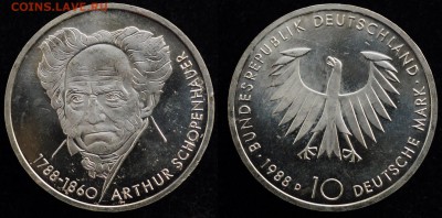 ФРГ 10 марок 1988 "А. Шопенгауэр" --17-12-15 в 22-00-- - 10марок_1988_1