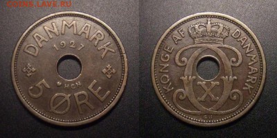МОНЕТЫ МИРА №5 - Дания – 5 эре (1927) бронза