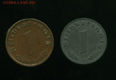 1 пфеннинг III рейх 1939,1942 г.г. до 21.12.2015 22-00 мск - 1 пф_cr