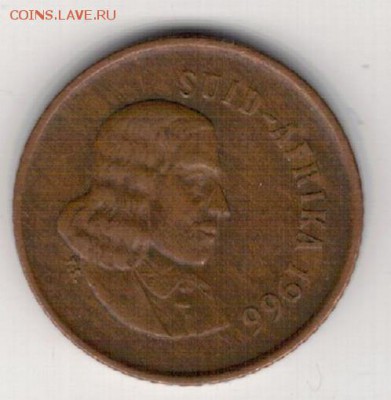 ЮАР цент 1966 Воробьи Suid Afrika 21.12.15 в 22.00мск (Б341) - 4-ю1ц66ЗЮ