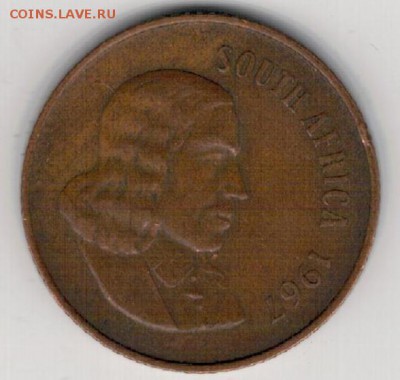 ЮАР 2 цента 1967 Антилопа South Africa до 21.12 в 22ч (Б341) - 4-ю2ц67СА