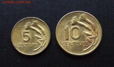 МОНЕТЫ МИРА №5 - Перу (набор - 5 и 10 сентаво Цветы) (2 шт.) Р