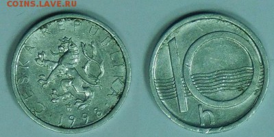 ЧССР, 10геллеров. 5 шт. РАЗНЫЕ по 2р. до 21.12.2015 22-00 - 1998-2.JPG