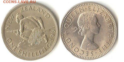 Шиллинг 1961г, Новая Зеландия до 23.12.15 - шиллинг1961Зел