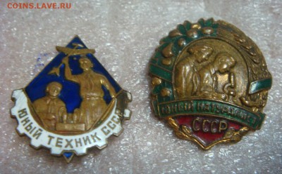 Знаки "Юный техник СССР","Юный натуралист СССР", тяж.,эмаль - DSC02976.JPG