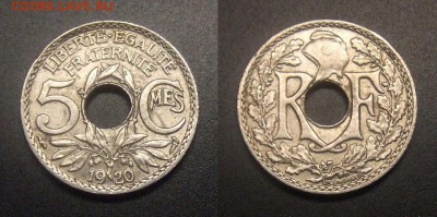 МОНЕТЫ МИРА №5 - Франция – 5 сантимов (1920)