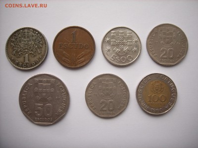 Португалия эскудо разные номиналы 7 шт 1958-1990 до 21.12 - SPA54421.JPG