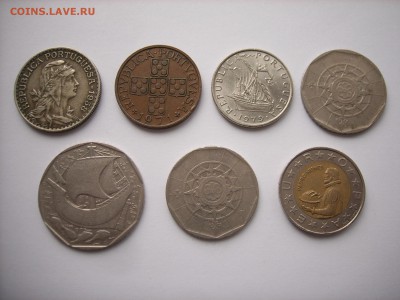 Португалия эскудо разные номиналы 7 шт 1958-1990 до 21.12 - SPA54426.JPG