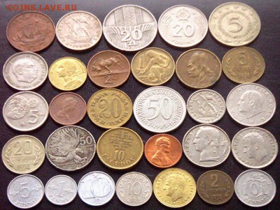 53 разные зарубежные монеты (см. описание). До 19.12_22.02мс - 1