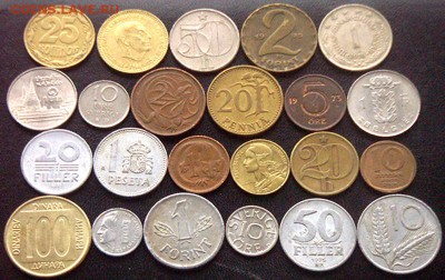 53 разные зарубежные монеты (см. описание). До 19.12_22.02мс - 3