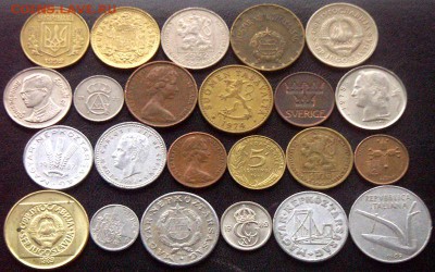 53 разные зарубежные монеты (см. описание). До 19.12_22.02мс - 4