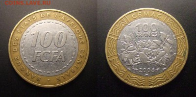 МОНЕТЫ МИРА №5 - Центрально- Африканский Валютный Союз – 100 фраков (2006) «Растения и плоды» (бм)