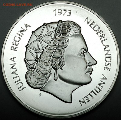 Нидерландские Антилы_25 гульденов 1973; до 19.12_22.14мск - 10813