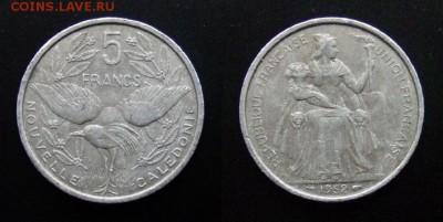 МОНЕТЫ МИРА №5 - Новая Каледония - 5 франков (1952) «Птица кагу»