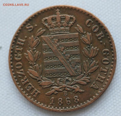 С 1 руб.  САКСЕН-КОБУРГ-ГОТА 2 пфеннига 1868г. до 26.12. - IMG_9264.JPG