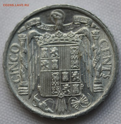 С 1 руб.  ИСПАНИЯ 10с 1945г. UNC ВСАДНИК  до 26.12. в 22-00 - IMG_9252.JPG