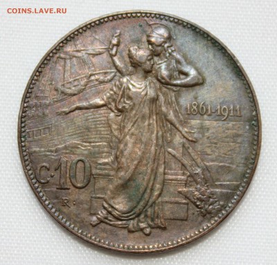 С руб. ИТАЛИЯ 10с 1911г. КОРАБЛЬ 50-лет КОРОЛЕВСТВУ до 26.12 - IMG_9168.JPG