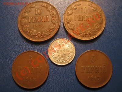 Для Финляндии 5 п. 1917 - 2 шт. 10 п. 1916-17гг. 50 п. 1917. - Изображение 5269