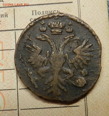 Денга 1731- желтая монета - до 20.12.2015 - DSCN9650