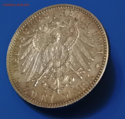 Бавария 2 марки 1911г до 22.12. 22-00 мск - 5
