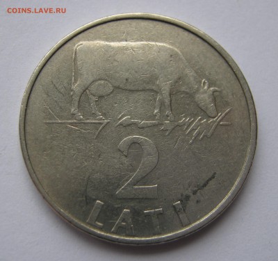 ЛАТВИЯ 2 лата 1992. КОРОВА. НЕЧАСТАЯ.  25.12.2015. - 035.JPG