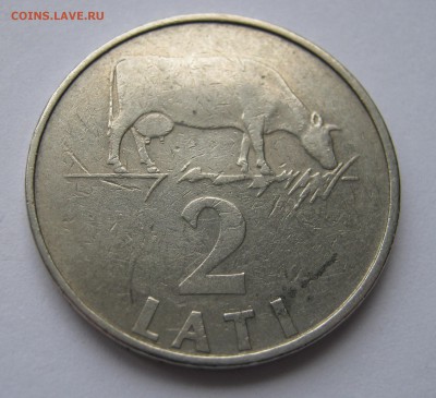 ЛАТВИЯ 2 лата 1992. КОРОВА. НЕЧАСТАЯ.  25.12.2015. - 034.JPG