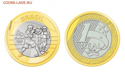 Биметаллические монеты Мира_новинки - Бразилия_1 реал_2016_Бокс_на Форум