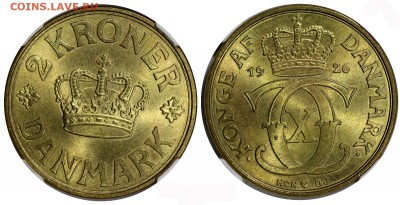 Дания 1875-1958, Парад двухкроновиков, предпродажная оценка - 6