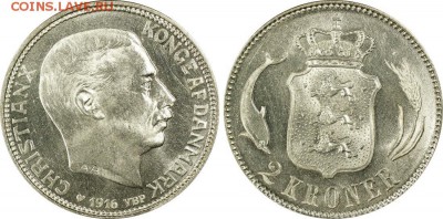 Дания 1875-1958, Парад двухкроновиков, предпродажная оценка - 28035680_large