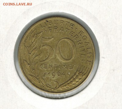 Франция 50 сантим 1964 до 26.12.15   22-00 - 1 2