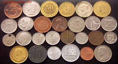52 разные зарубежные монеты (см. описание). До 24.12_22.24мс - 3