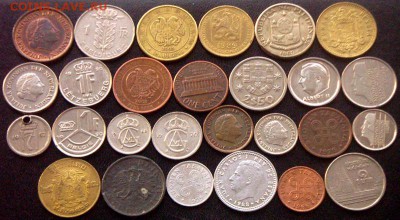 52 разные зарубежные монеты (см. описание). До 24.12_22.24мс - 4