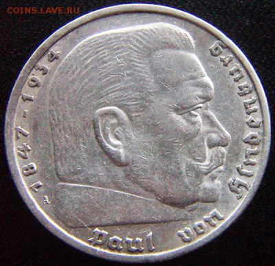 Германия. 3-й Рейх_5 рейхсмарок 1936(А); до 24.12_22.52мск - 10534