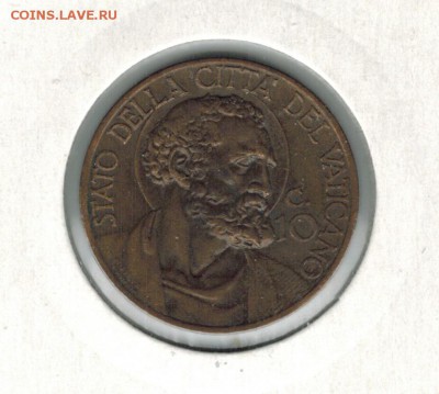 Ватикан 10 сантим 1934 до 28.12.15   22-00 - 1 13