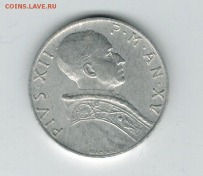 Ватикан 5 лир 1955 до 28.12.15   22-00 - 1 24