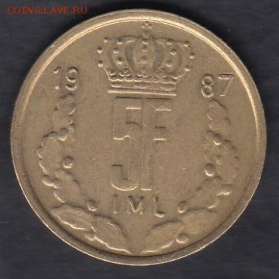 Люксембург 5 франков 1987 до 26.12.2015 21-30 - 111