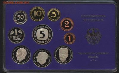 ФРГ годовой набор монет 1987 PROOF до 22:00мск 30.12.15 - фрг1