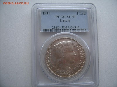 5 лат 1931 и 1 сантим 1924 UNC - SUC50058.JPG