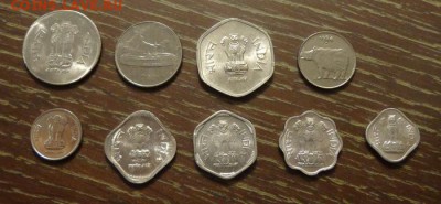 ИНДИЯ - наб. ходячки 9 шт., разные формы монет 1.01, 22.00 - Индия ходячка 9 шт. разные-1