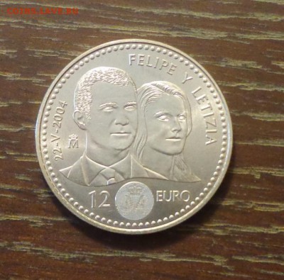 ИСПАНИЯ - 12 евро Свадьба Фелипе и Летиции до 1.01, 22.00 - Испания 12 евро 2004 Фелипе и Летиция
