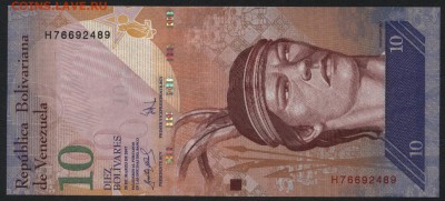 Венесуэла 10 боливар 2011г. UNC.до 22-00 мск 30.12.15 г. - Венесуэлла 10 болив 2007 аверс