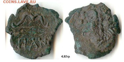 Крупноформатный обол ПАN, 282-245гг до н.э. до 03.01.16 - ПАНоболКрупн