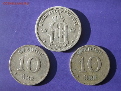 ШВЕЦИЯ 25 эре 1898 + 10 эре 1915-17. СЕРЕБРО. 03.01.2016 - 050.JPG