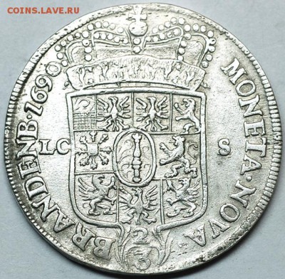 Германия. Бранденбург_серебряный гульден 1690; 30.12_22.06мс - 10230