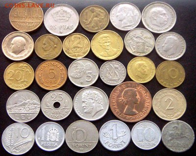 53 разные зарубежные монеты (см. описание). До 31.12_22.08мс - 1