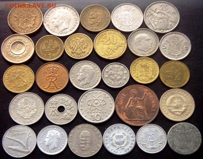 53 разные зарубежные монеты (см. описание). До 31.12_22.08мс - 2