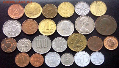 53 разные зарубежные монеты (см. описание). До 31.12_22.08мс - 3