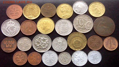 53 разные зарубежные монеты (см. описание). До 31.12_22.08мс - 4