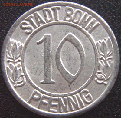 Германия. Город Бонн_10 пфеннигов 1920; до 31.12_22.10мск - 9745